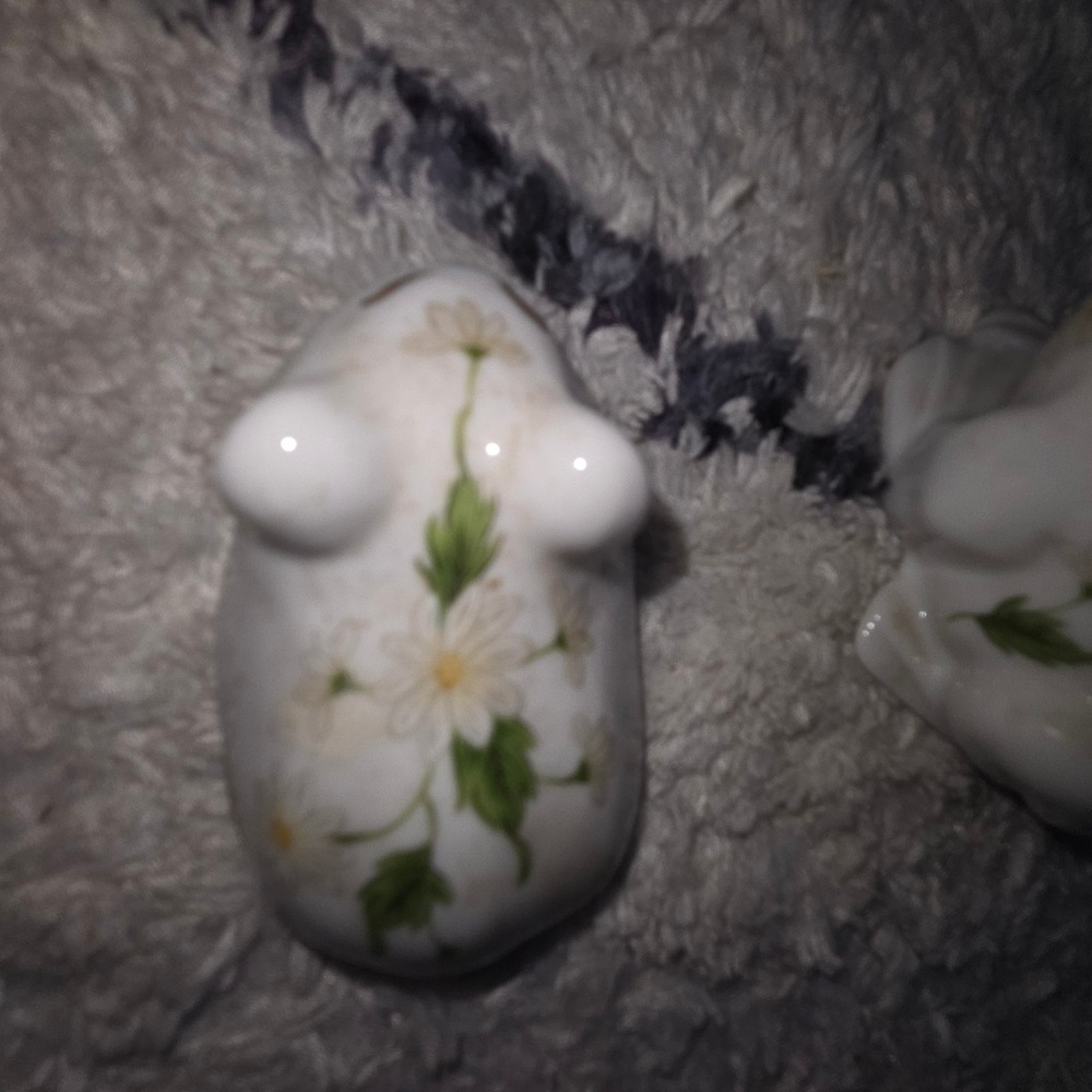 Frog Trinket‎ Box Ceramic Floral Decor Cottagecore Jewelry Holder made in Japan - Picture 3 of 9